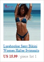 Lurehooker сексуальный цельный купальник с v-образным вырезом, женский купальник с высокой талией размера плюс, купальные костюмы, одноцветные пляжные летние купальники с лямкой через шею