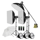 Набор из 3 светодиодсветильник ителей непрерывного освещения Godox SL-200W CRI93, 16 каналов 5600K, 200 Вт, софтбокс 120 см, стойка 2,8 м, стрела-манипулятор