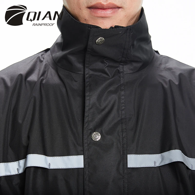 Непромокаемый Новый непромокаемый дождевик QIAN комплект из куртки и брюк для