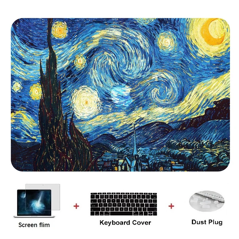 Oil Painting Series Case For Apple Macbook Air Pro Retina Touch Bar 11 11.6 12 13 13.3 15 Laptop Cover Colors Shell | Компьютеры и