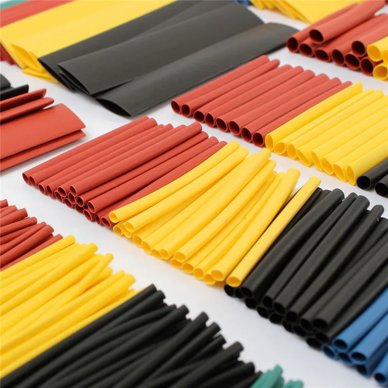 

328Pcs 8 Sizes Multi Color Polyolefin 2:1 Halogen-Free Heat Shrink Tubing Tube Assortment Sleeving Wrap Wire Kit Promotion