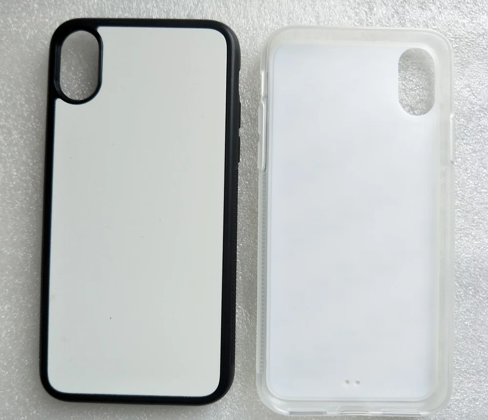 2d Rubber TPU case For iPhone X 8 4s 5S SE 6 6S 7 plus sublimation print cover with blank white aluminium plate 100pcs/lot |