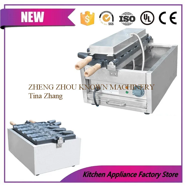 

220v open mouth ice cream taiyaki waffle machine big fish cone cake maker