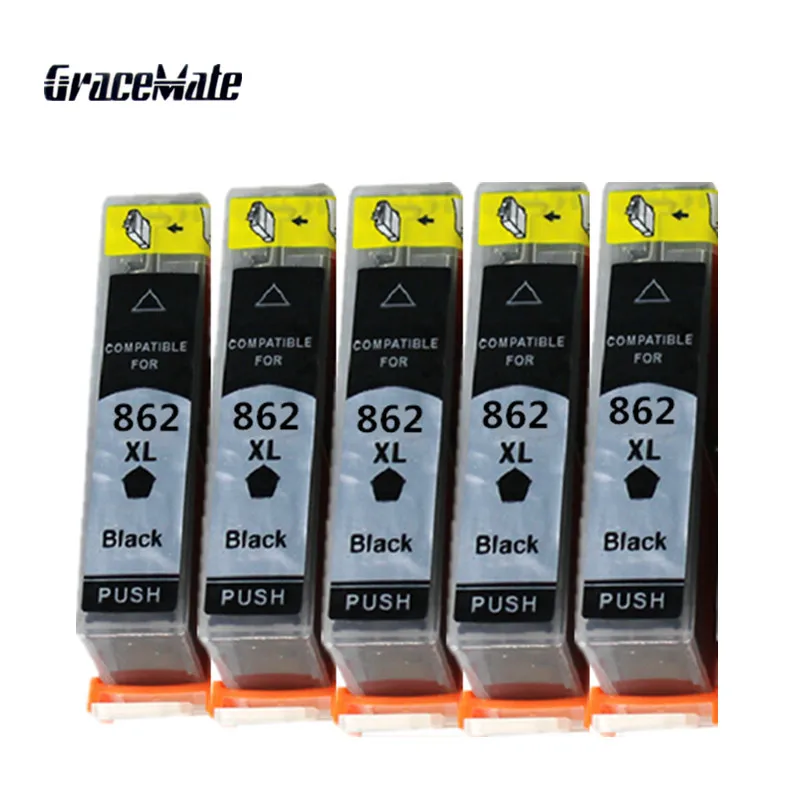 5 Черный чернильный картридж с чипом для HP 862 Photosmart B209a B110a B210a 5110 5510 6510 | Компьютеры