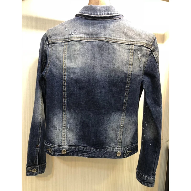 Vetore бренд новые женские джинсовые куртки повседневная мода Slim Локомотив стиль дисплей не просто личность Простой дизайн