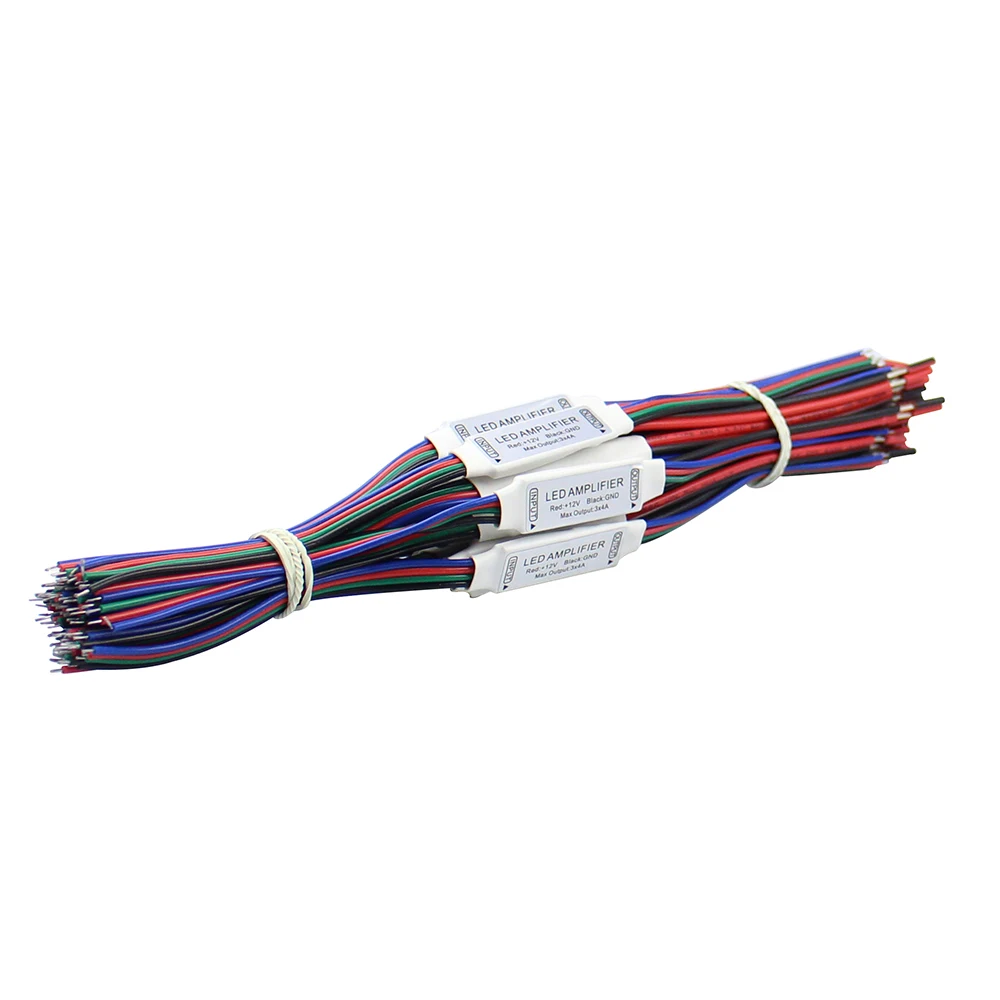 4 pin 12 В 12А Мини Портативный LED RGB Усилитель контроллер для 5050/3528 SMD светодиодные