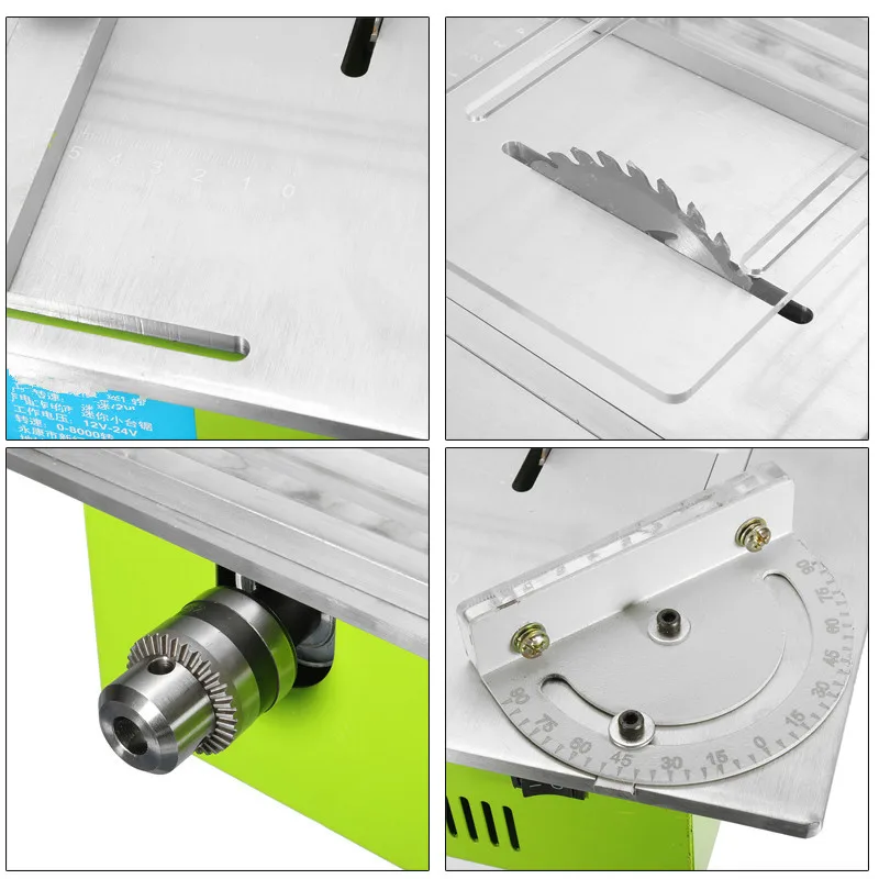 DC 12-24V Мини Точная Настольная пила DIY деревообрабатывающий токарный станок полировщик сверлильный станок