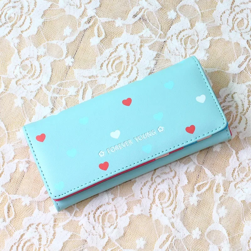 Женский кошелек с сердечками складной держатель для ID карты | Багаж и сумки