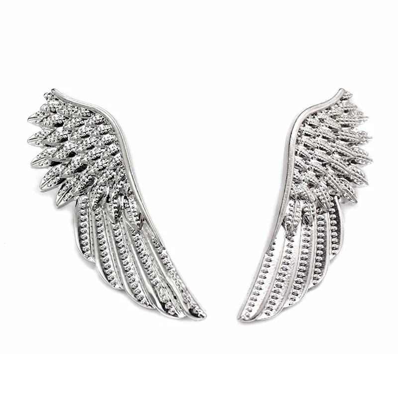 Fashion Popular Gold Silver Color Wings Collar Pin Sweater Shirt Brooches for Women Angel Wing Cute Girl Punk Jewelry
