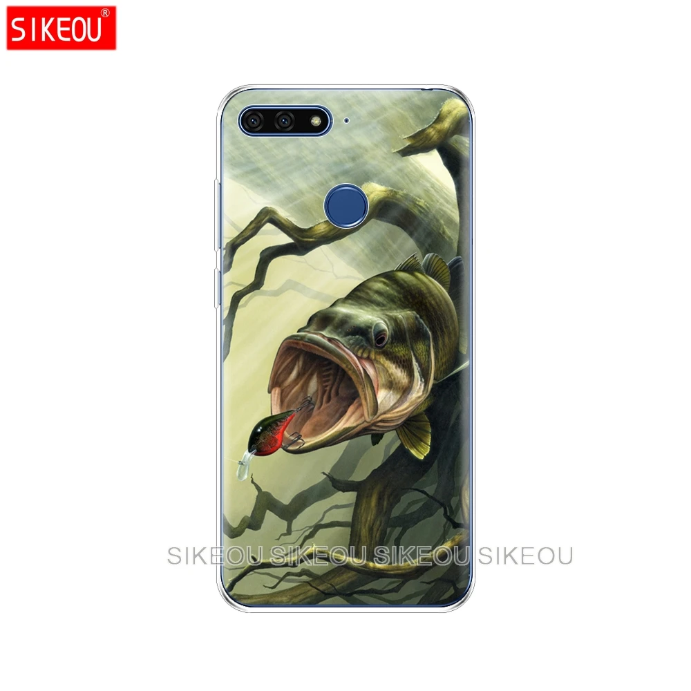 Силиконовый чехол для телефона Huawei Honor 7A PRO 7C Y5 Y6 Y7 Y9 2017 2018 Prime милая Золотая Рыба рыбка|Бамперы| |