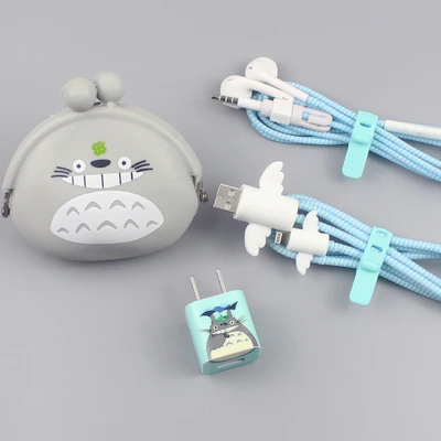 Милый мультяшный usb-кабель протектор для наушников с кабельным Стикеры для намотки спиральный usb-шнур с зарядным устройством для iPhone 6 6s 7 8 Plus X XR - Цвет: 10