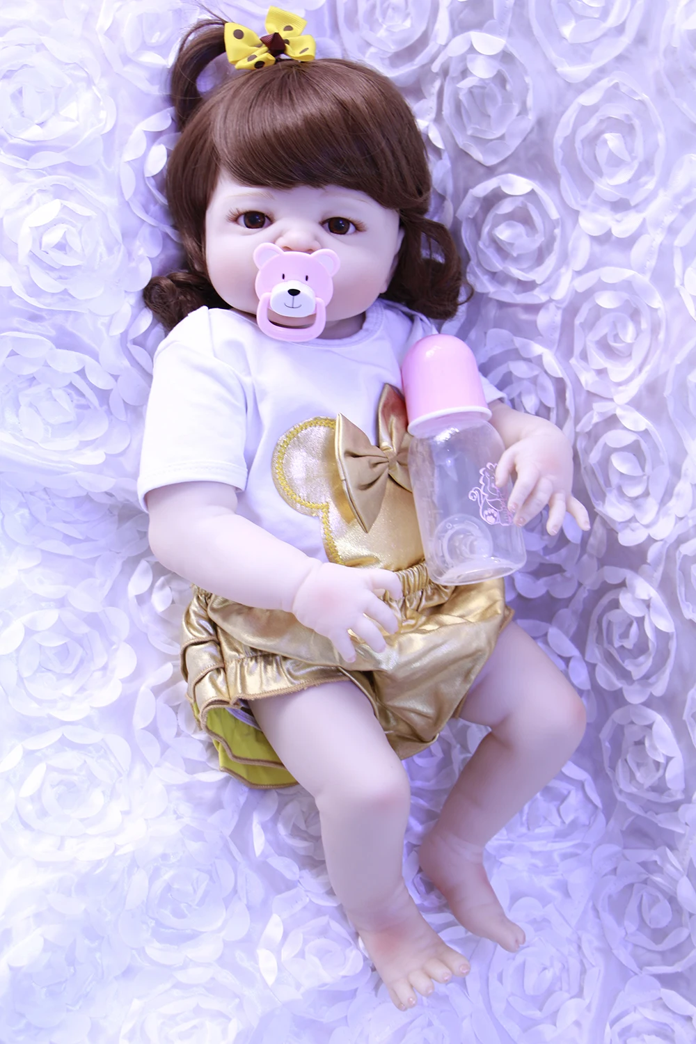 Кукла Bebe reborn 23 &quot полностью силиконовая кукла для маленькой девочки настоящая