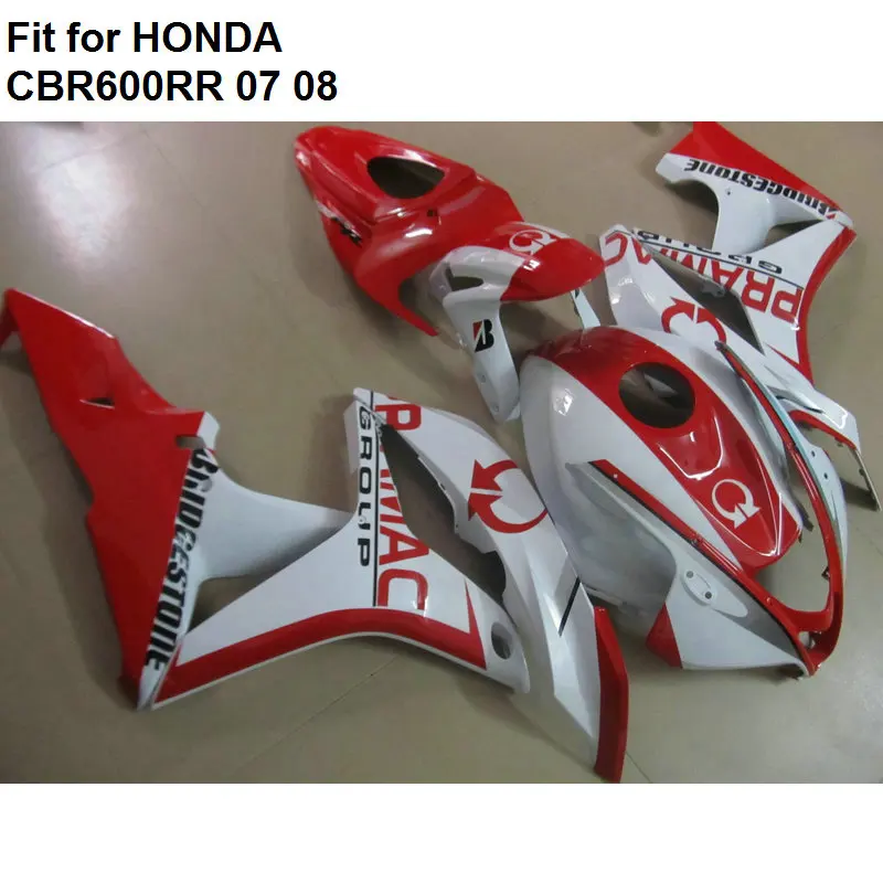 Распродажа обтекателей для Honda CBR 600 RR 2007 2008 белый красный Обтекатели kit CBR600RR 07 08