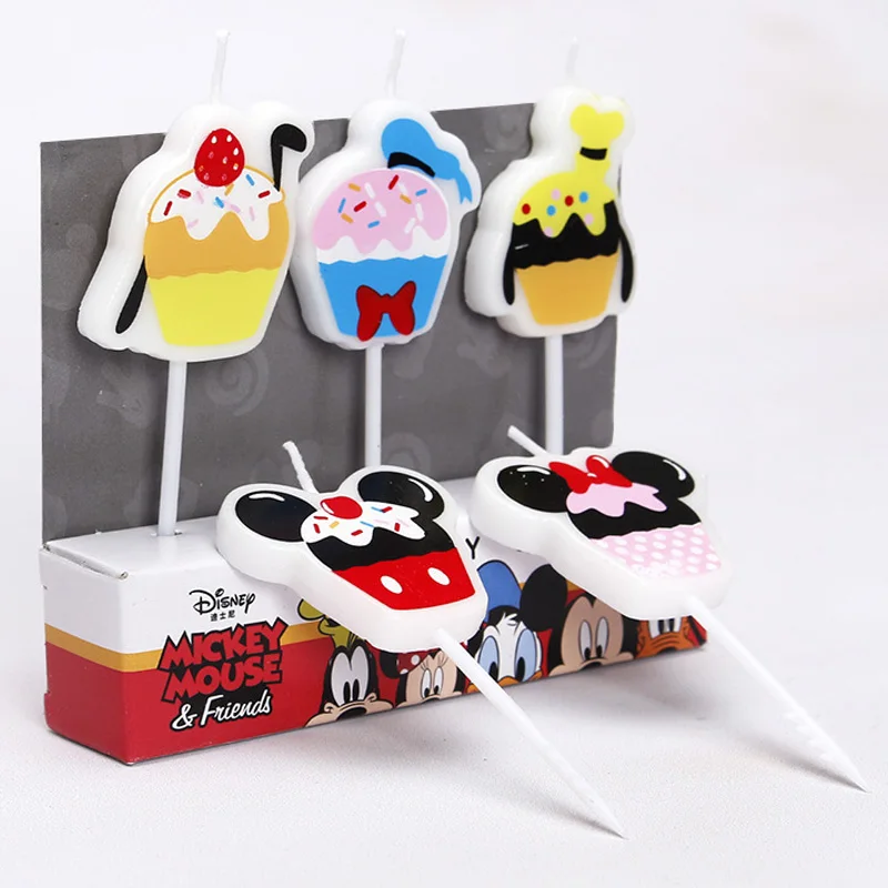 Disney 5 шт. фруктовый торт Микки и Минни Маус детские свечи украшение на день