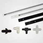 6 шт. 0,5 м рельсы для трекового освещения, 5 шт. разъемов