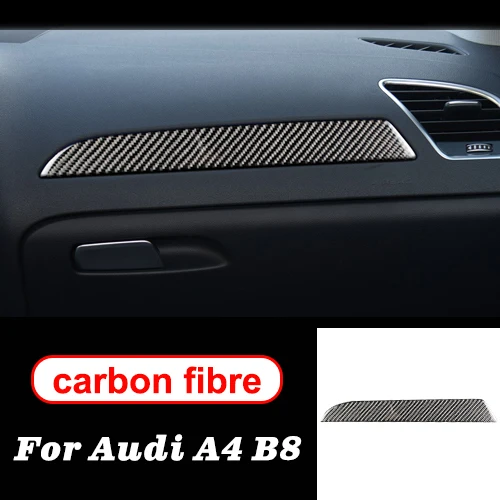 dashboard panel Для Audi A4 B8 LHD RHD аксессуары для салона автомобиля Стайлинг наклейки крышка из углеродного волокна Copilot приборной панели отделка панели Стайлинг - Название цвета: dashboard panel