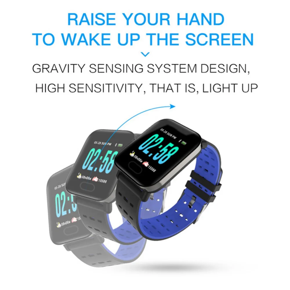 M20 Smartwatch Men Women Watch Real Time HR Blood Oxygen Pressure Monitor Long Standby 1.3&quot HD screen Sport PK Q1 P68 | Электроника