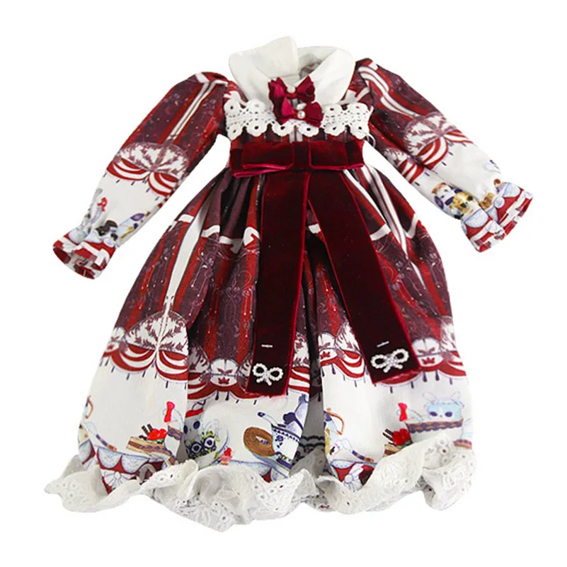 New Fantasy Clothes for 60cm BJD Dolls Accessories Formal Dress Party Gown Skirt Suit for Doll Clothes Toys for Girls Gift - Цвет: Коричневый