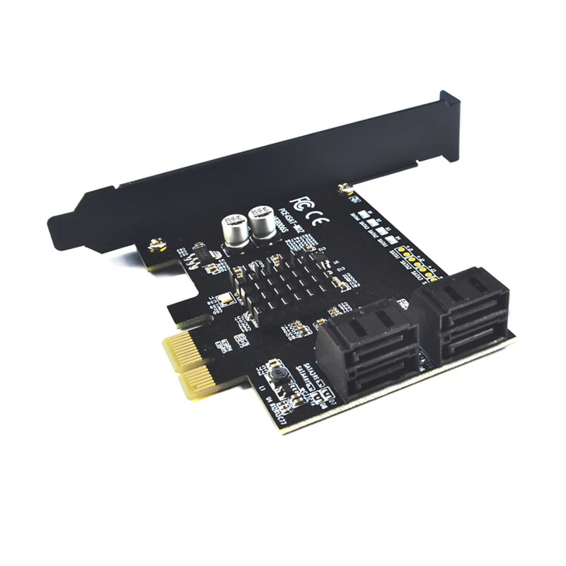 Новинка 4 порта SATA 6G Marvell 88SE9215 PCI Express Райзер карта e к III 3 0 конвертер SATA3.0 HDD SSD IPFS для