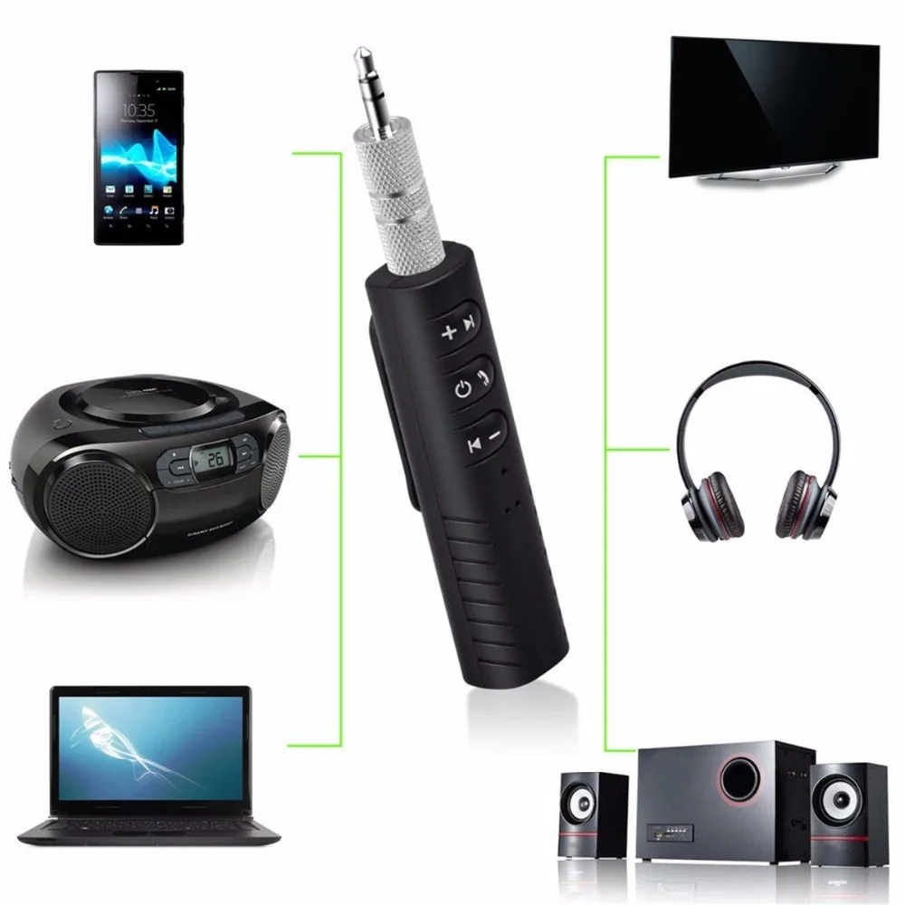 Беспроводной Bluetooth приемник 3,5 мм разъем клип-на Мини Bluetooth автомобильный комплект аудио музыкальный адаптер с микрофоном для наушников динамик