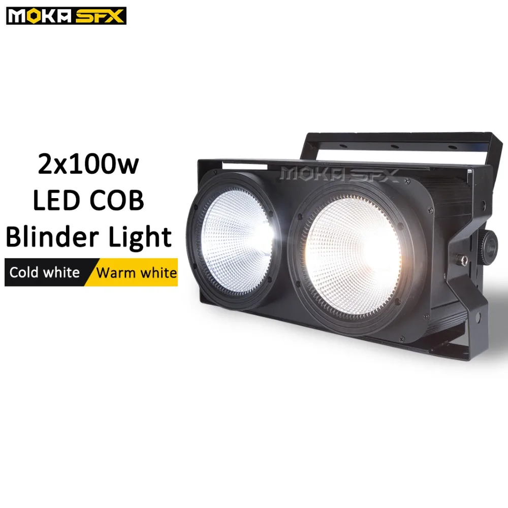 2x100 Вт LED Blinder Light Dmx512 Cob Par АУДИТОРИЯ blinder lights 2 в 1 сценическое освещение для