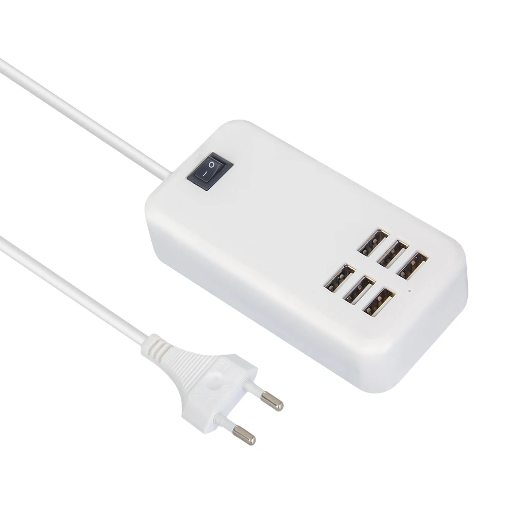 USB Power Strip Socket with 6USB Charging Office Travel Multi-function Easy To Carry US Plug | Мобильные телефоны и
