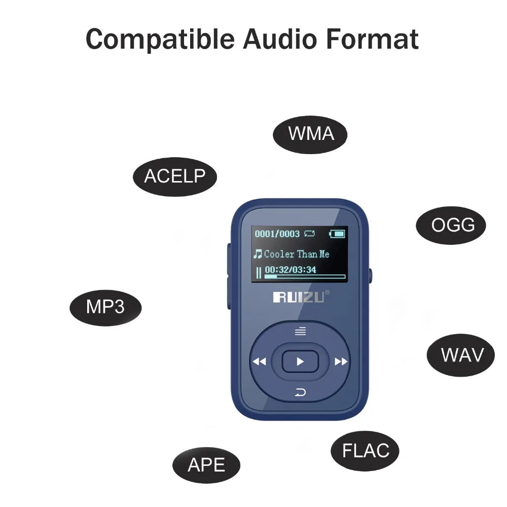 Новый спортивный MP3 плеер с Bluetooth 8 ГБ мини портативный музыкальный без потерь FM