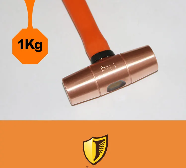 0,45 кг, 0,68 кг, красная медь круглый молоток пластиковая ручка, взрывозащищенный инструмент безопасности