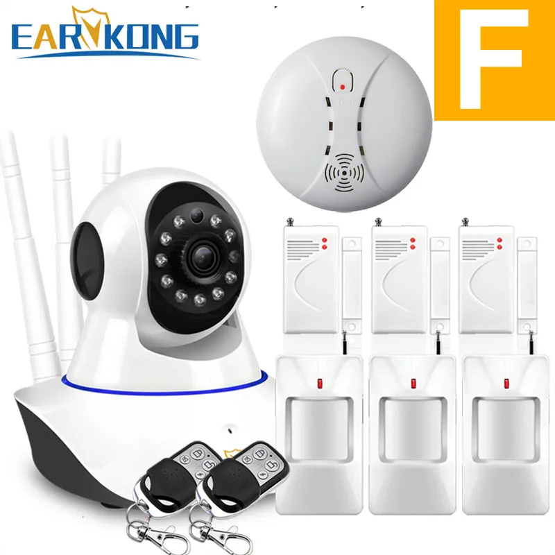 F Новая IP камера Wifi беспроводная безопасность 720P сигнализация камера качающаяся головка Поддержка Android IOS приложение 2 года гарантии для PG103 W2B сигнализация - Цвет: F