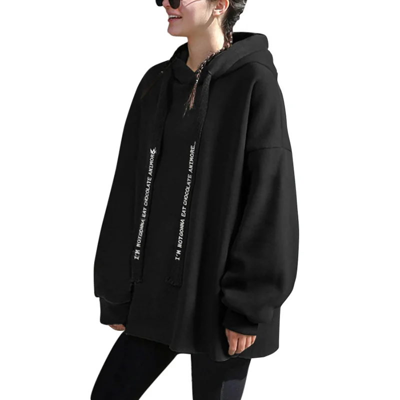 Anself для женщин 5XL плюс размеры Толстовка с капюшоном с длинным рукавом Mujer флис теплые зимние повседневное