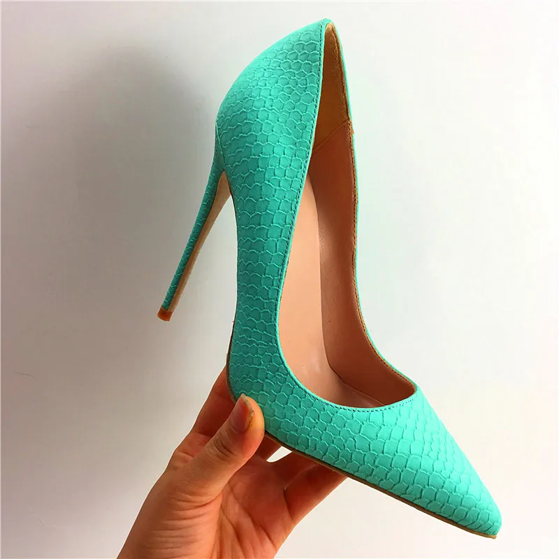Sexy High Heels Party Wedding Shoes Woman Snake Skin Ladies Office Stiletto Big Size 34-45 Scarpin Pointy Sapato Feminino | Обувь