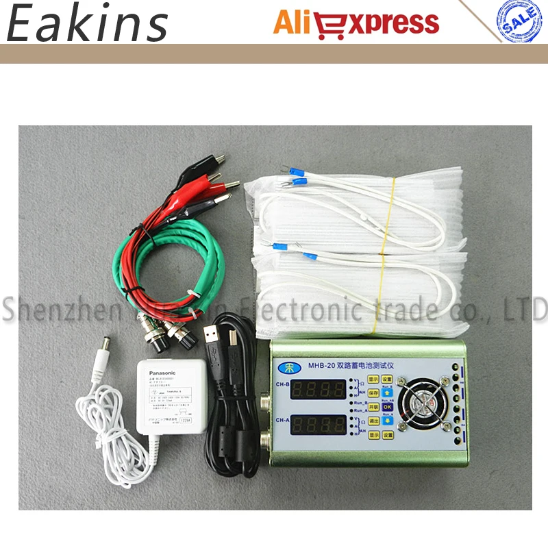 Многофункциональный цифровой двухканальный тестер батареи внутреннего