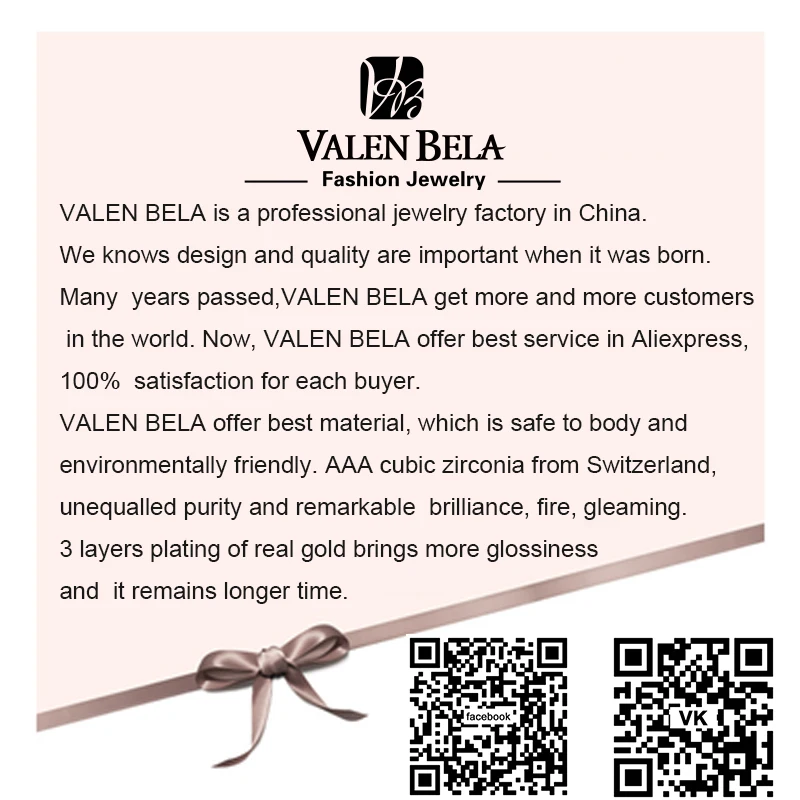 Valen Bela новинка 2016 Rose Gold Filled горный хрусталь кубический цирконий Кристалл