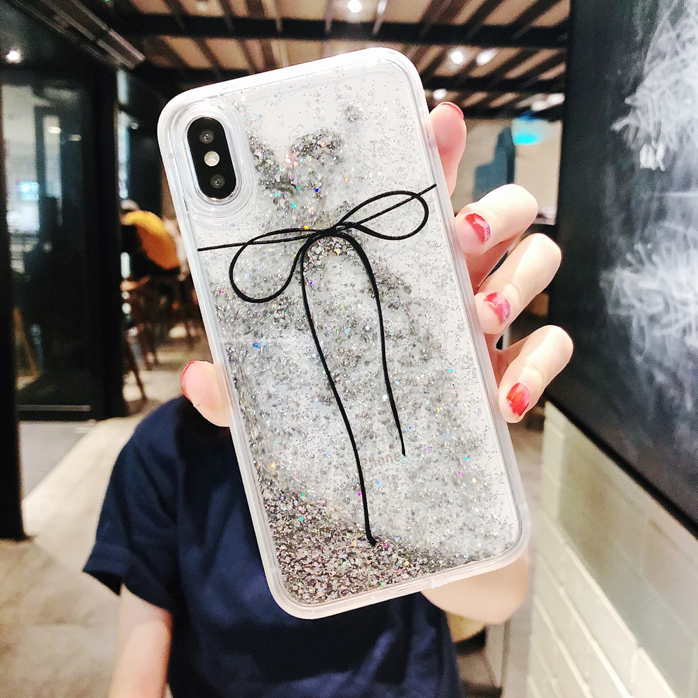 Luxury Wishing bottle ice cream Shining Liquid Quicksand Phone Case For iPhone 6 6S 7 8 Plus X Max XR Cases |
