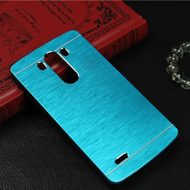 Ультратонкий алюминиевый чехол под шлифованный Металл задняя крышка + PC для LG G3