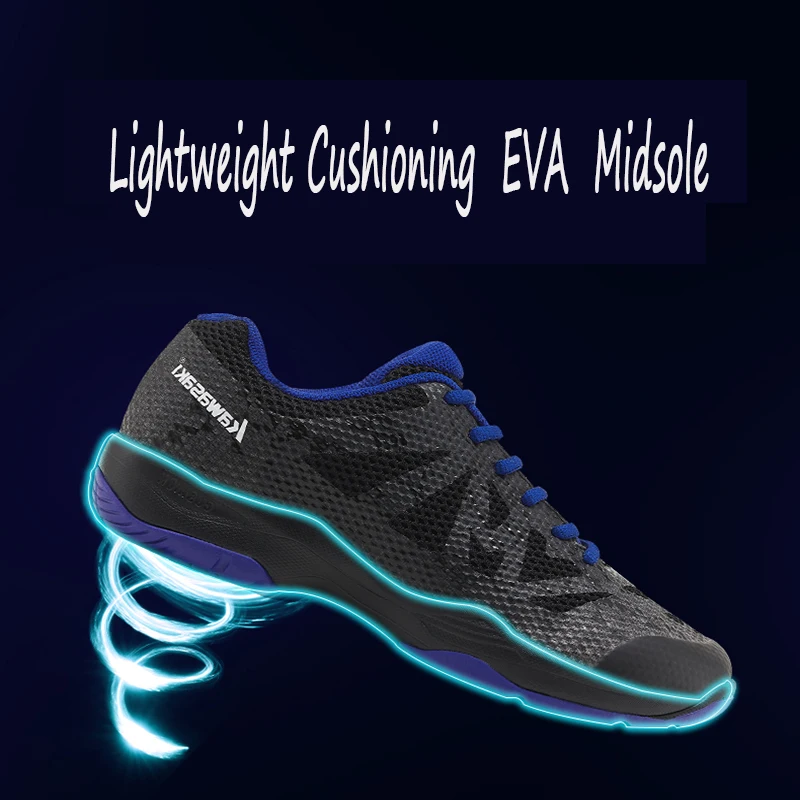 Kawasaki обувь для бадминтона для мужчин Zapatillas Deportivas высокие эластичные износостойкие дышащие кроссовки Легкая спортивная обувь K-357D