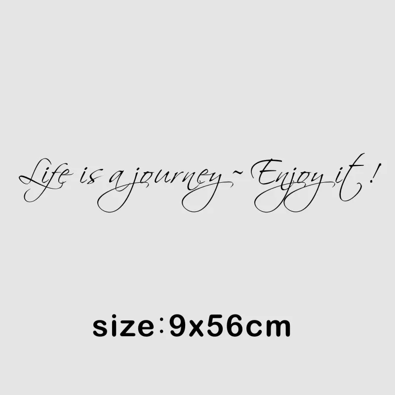 Life is a Journey Enjoy It вдохновляющие мотивирующие Quote Wall Decal Sticker Декоративная Виниловая