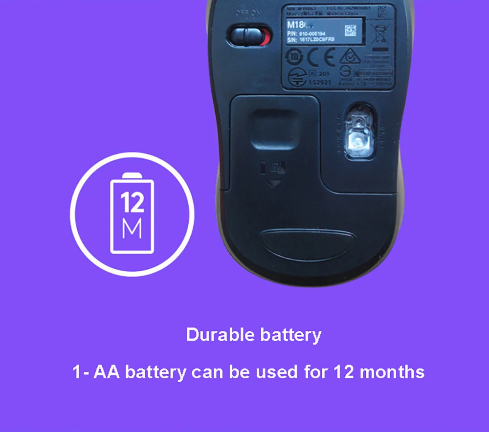Оригинальная беспроводная мышь logitech M185, 1000 dpi, офисный компьютер, USB, нано приемник для ноутбука, настольного ПК, для дома и офиса, игровые мыши