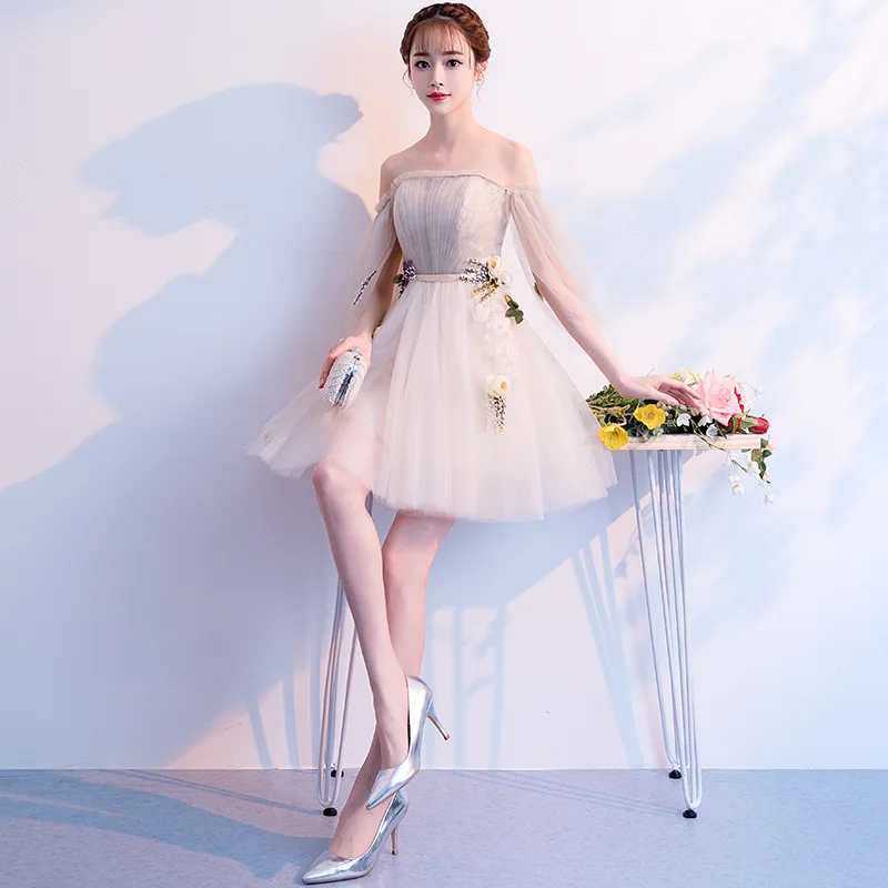 Sexy Slim Off Shoulder Dress Bridesmaid Wedding Dress Chinese Dress Evening Dress Female Improved Qipao Vestidos size S-XXL