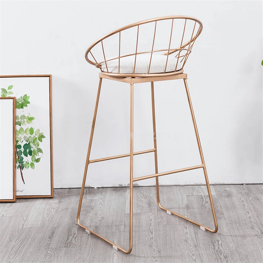 Барный стул высотой 65 см/75 см современный металлический столешница золотого и