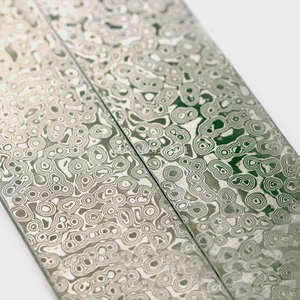 Нож сделай сам со спиральным узором, дамасская сталь, лезвие из сэндвич-узора с розой, заготовка, термообработка, 1 шт.