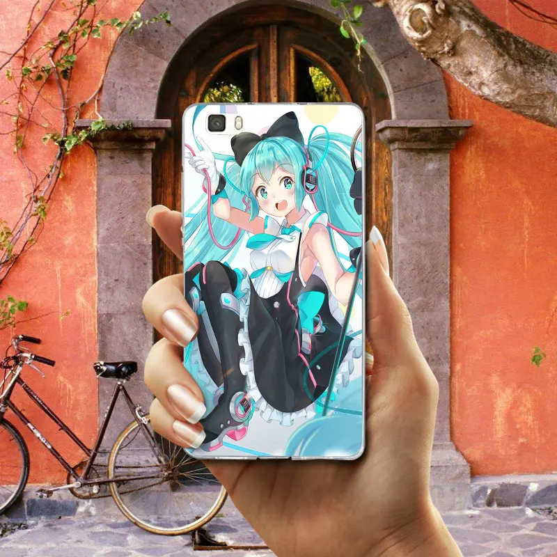Мягкий мобильный телефон с Аниме Vocaloid Hatsune Miku чехлы из ТПУ для Huawei P8 P9 P10 P20 P30 Honor 7 7X