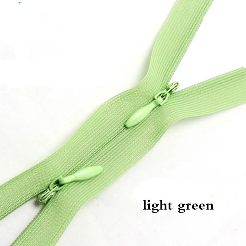 light green 10 шт. детская одежда с двойной головкой, невидимая молния, 60 см, длинное летнее платье, платье для грудного вскармливания, рюкзак - Цвет: light green