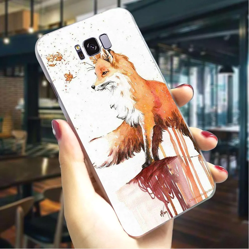 Аниме лиса Забавный Foxs чехол для телефона samsung S6 Обложка Note 8 9 M10/M20/M30 Galaxy S6/S7 Edge S8/S9/S10 Plus S10e - Цвет: K0007008