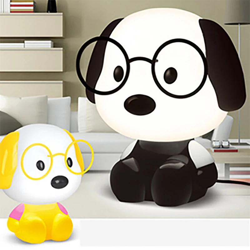 110V/220V ночной Светильник s с мультипликационным принтом панда кролик собака