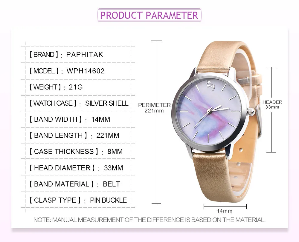 Ladeis модные повседневные кварцевые наручные часы милые женские кожаные Единорог
