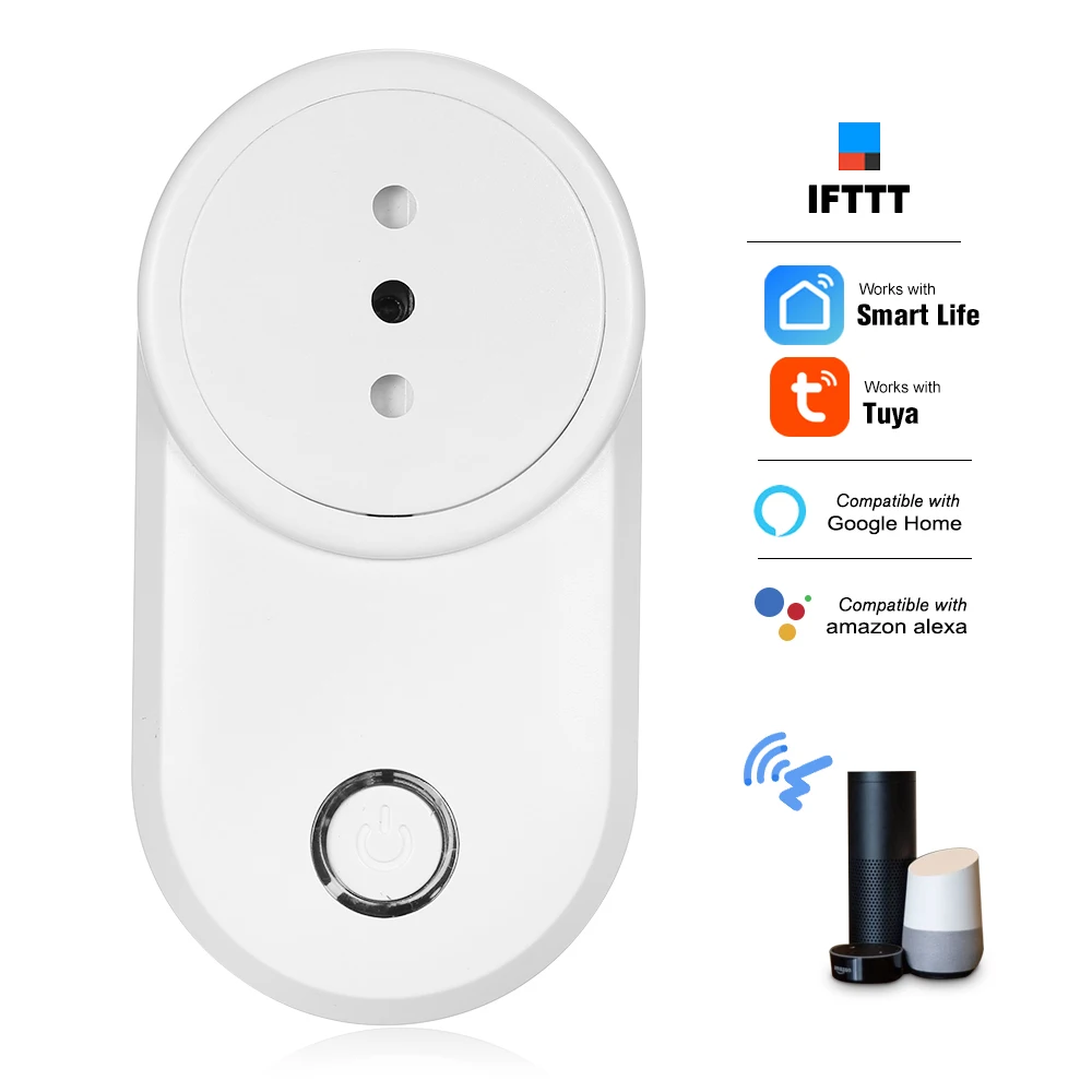 Умная розетка с голосовым управлением совместима Amazon Echo Google Home IFTTT Tmall Elf App