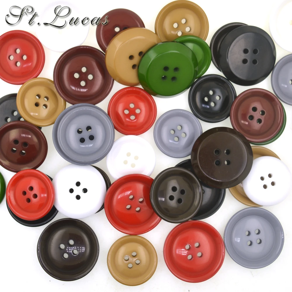 Новинка 10 шт./лот разноцветный большой размер четыре отверстия полимерная