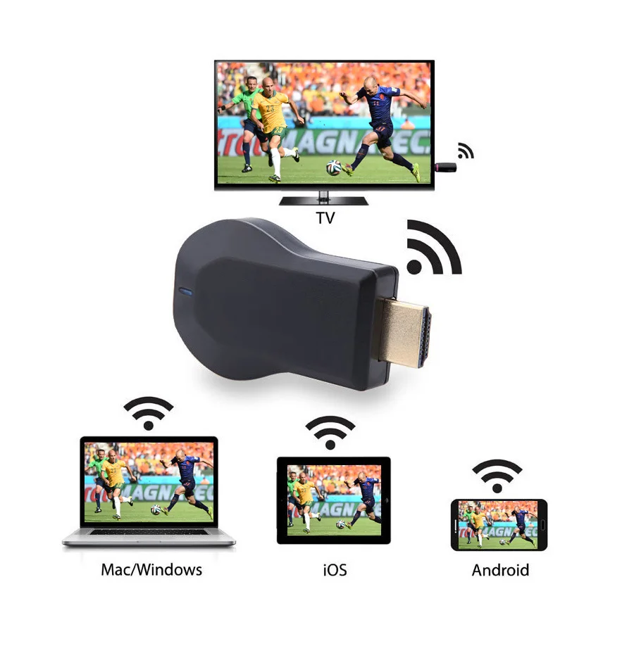 Новейшая ТВ-карта RK3036 двухъядерный 1080P H.265 anycast Miracast dongle DLNA Airplay WiFi Дисплей приемник IOS10 YouTube cast