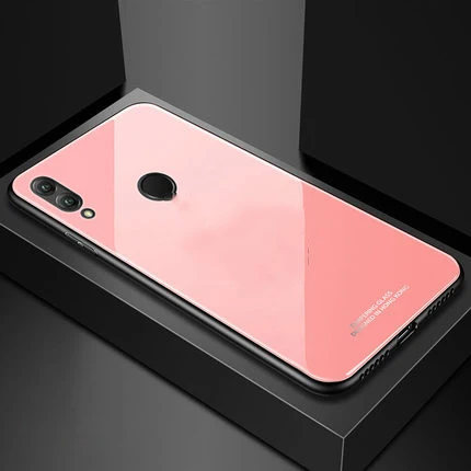 rose gold Роскошный стеклянный чехол для Honor 8S 8X 8C 8A Pro Play 7S 10i View 20, силиконовая рамка+ стеклянная крышка для Huawei Y5 Y6 Y7 Y9 P30 Lite - Цвет: rose gold